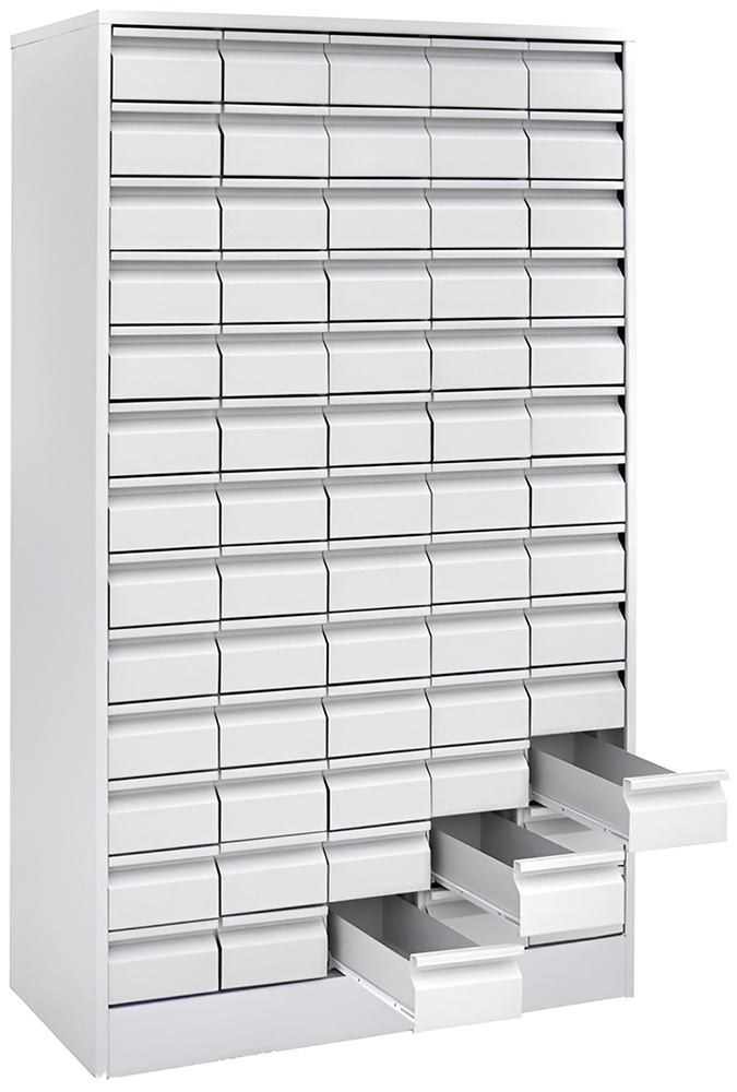 Шкаф картотечный для библиотечных карточек (65 ящиков)