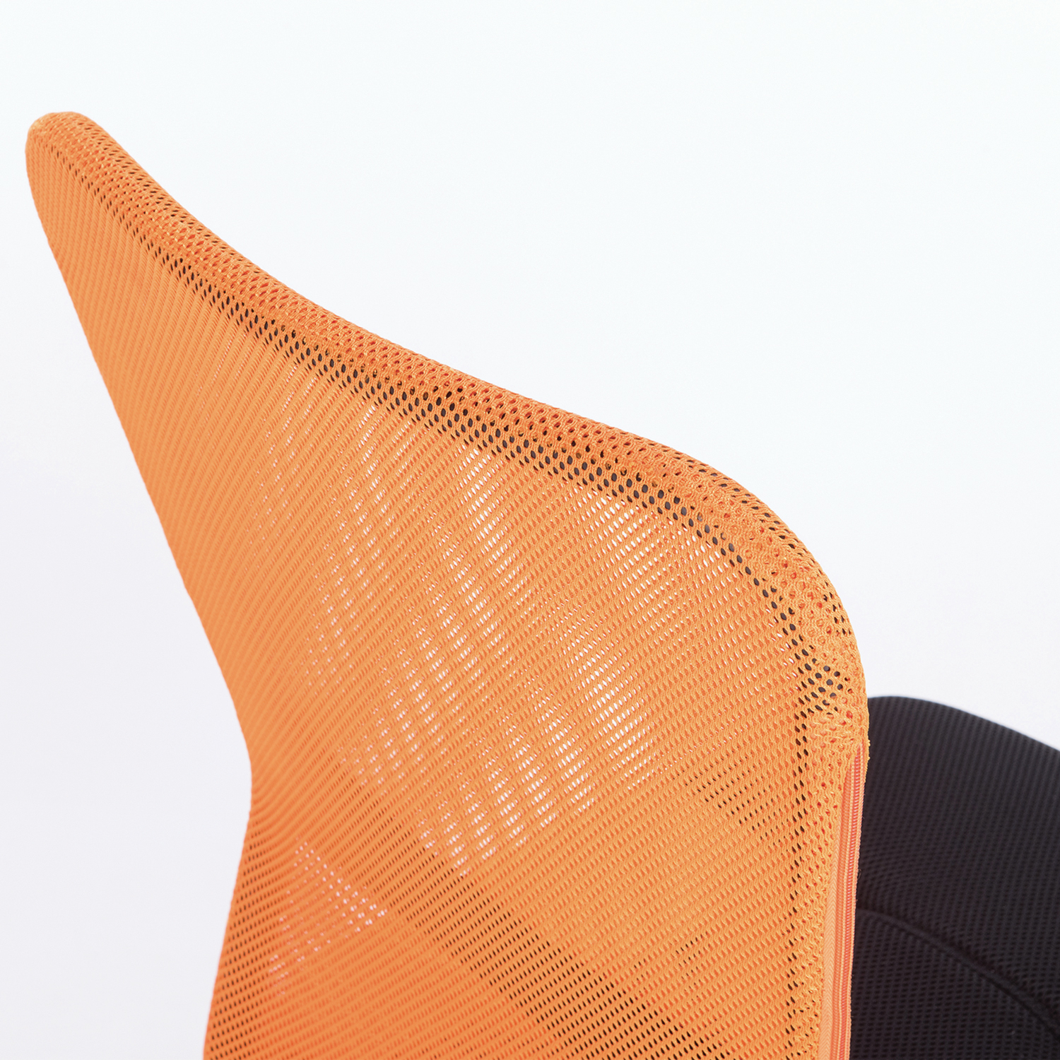 Кресло компактное BRABIX Smart MG-313, без подлокотников, комбинированное, черное/оранжевое