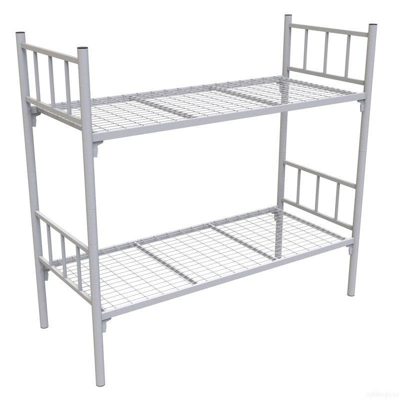 Кровать двухъярусная Вахтовик-2 1900х800 в комплекте пружинные матрасы, подушки, одеяла