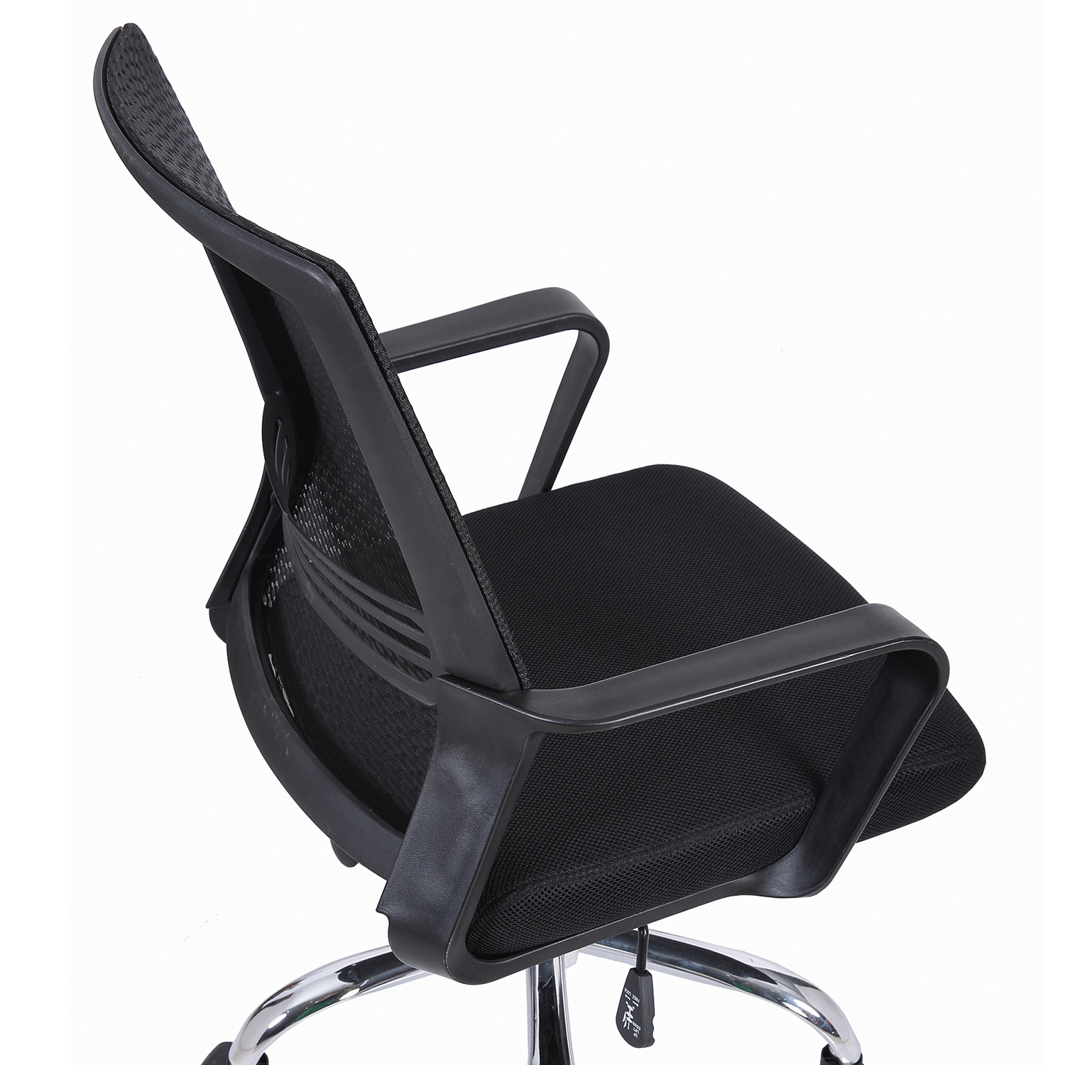 Кресло BRABIX Daily MG-317, с подлокотниками, хром, черное