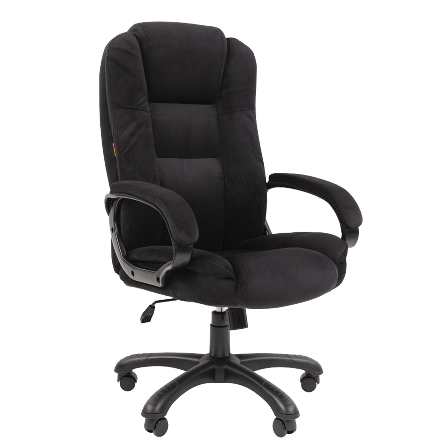 Кресло офисное Chairman CH 600, велюр, черное, 7158676