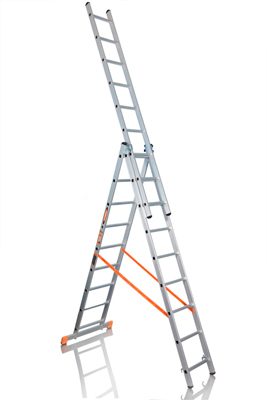 Трехсекционная лестница Гранит 3x9