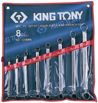 KING TONY 1708MR - набор накидных ключей, 6-23 мм