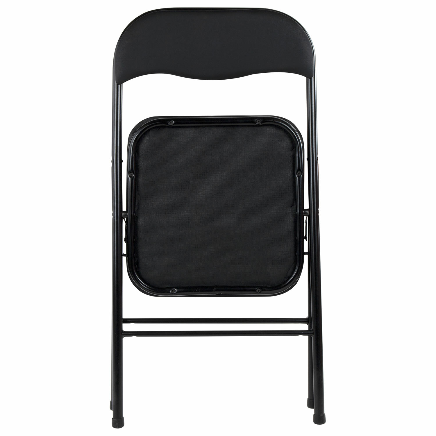 Стулья складные BRABIX "Golf CF-007", КОМПЛЕКТ 4 шт., черный каркас, кожзам черный, 533032