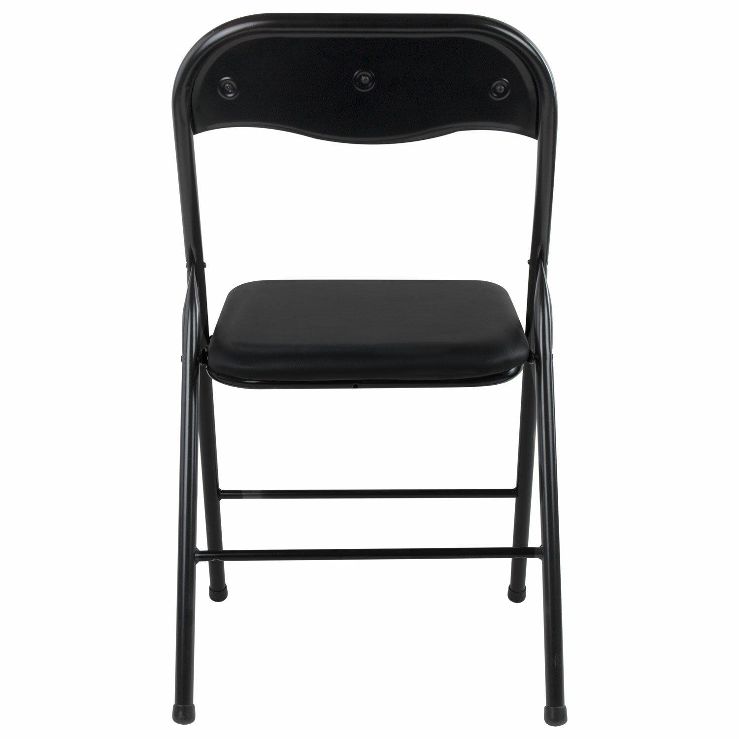 Стулья складные BRABIX "Golf CF-007", КОМПЛЕКТ 4 шт., черный каркас, кожзам черный, 533032