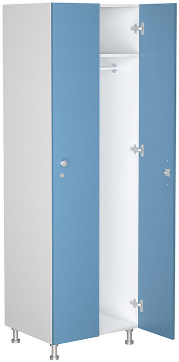 Шкаф для раздевалок WL 21-60 голубой/белый ЛДСП