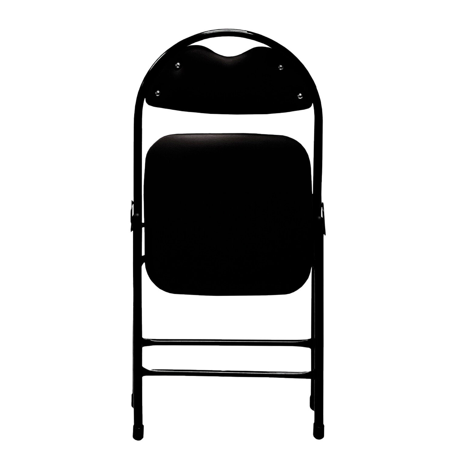 Стул складной для дома и офиса РС94, черный каркас, экокожа черный