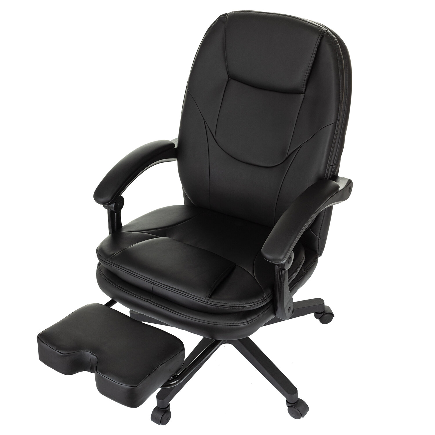 Кресло офисное CH-868N-BF, синхромеханизм, подставка для ног, экокожа, черное, 2018358